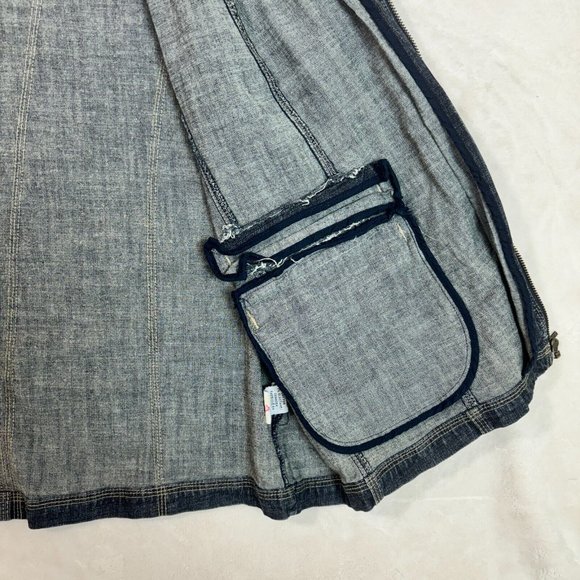 PENNINGTONS Women's 16 Jean Jacket Denim Blue Casual Zip-Up Classic Outerwear - Picture 15 of 16